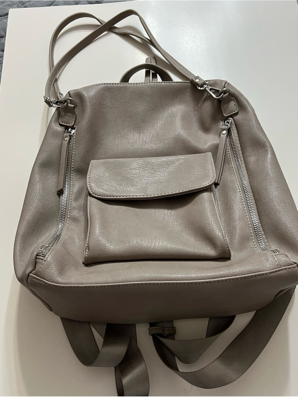 Convertible Taupe Women’s Backpack Purse NWOT